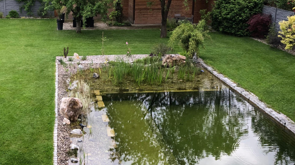 Teichfolie für einen Schwimmteich