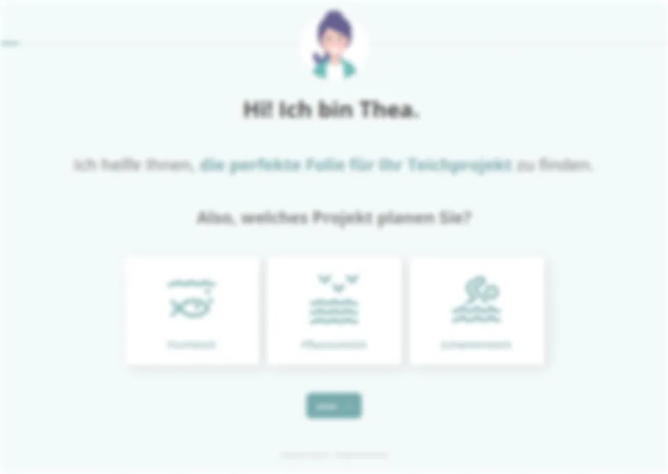 Teichfolie konfigurieren