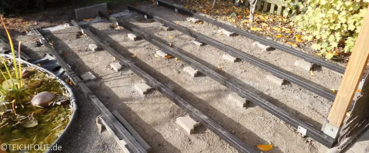 Terrasse um Teich bauen