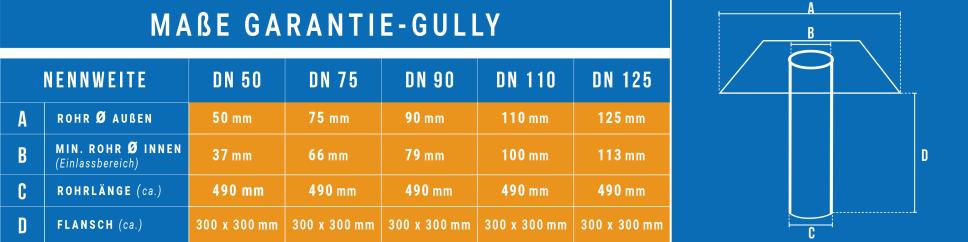 DACHPROTECT EPDM Garantie-Gully, in verschiedenen Durchmessern DACHPROTECT EPDM Garantie-Gully, in verschiedenen Durchmessern