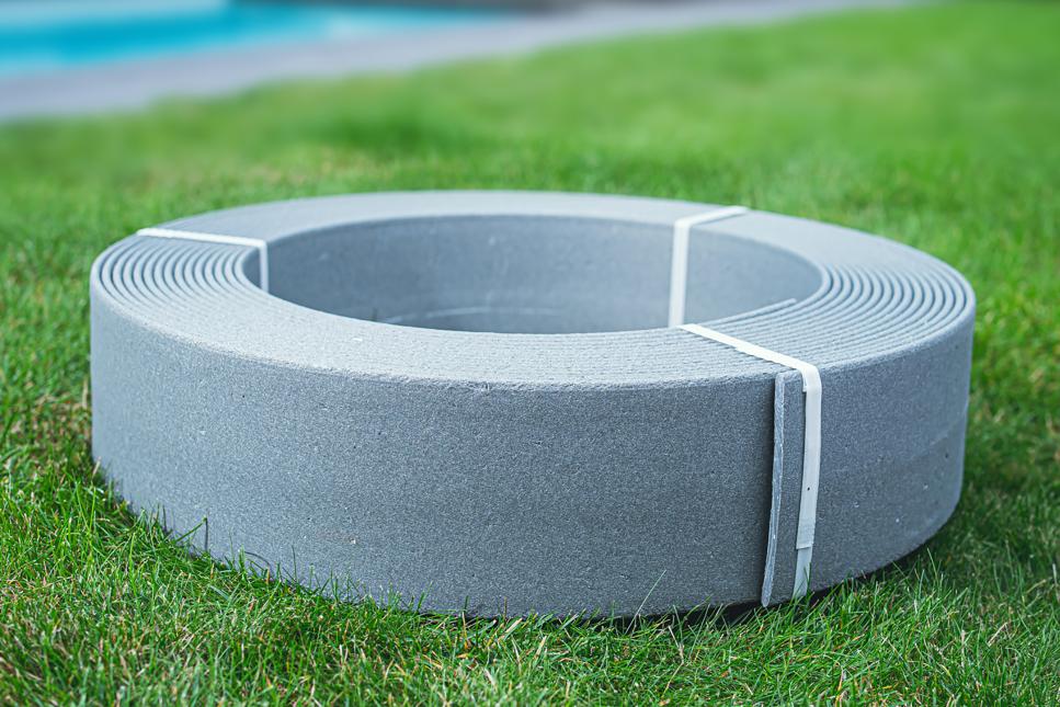 Teichrandband grau 14 cm breit, 10 m lang